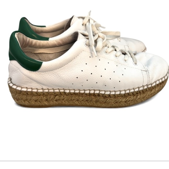 Steven by Steve Madden Canal White and Green Espadrille Sneakers- Size 8B - Picture 1 of 9